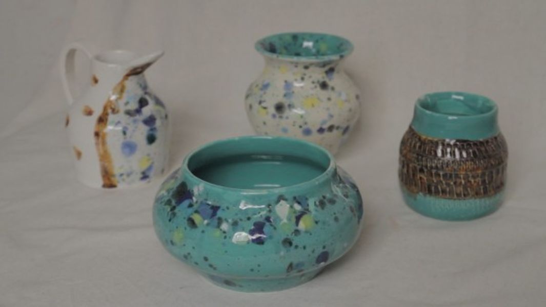 student pots, throwing course, Lewisham, London