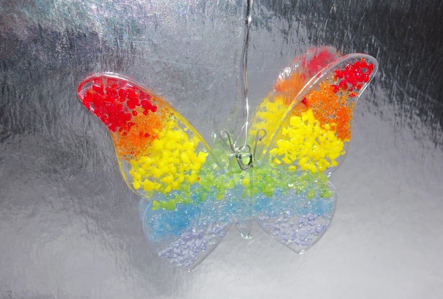 Rainbow butterfly fused glass kit