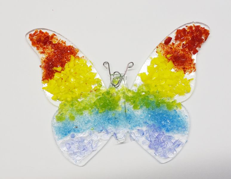 Butterfly pair kit in rainbow design 8cm