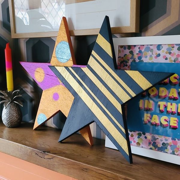 Upcycled wooden stars