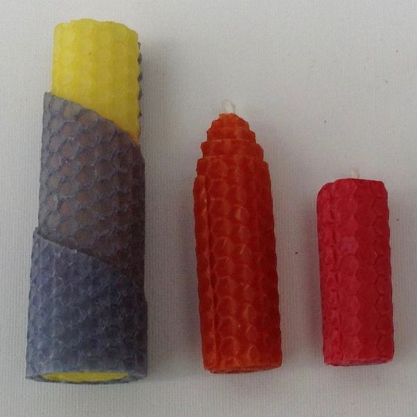 Example of finished candles (Candles for illustration only)