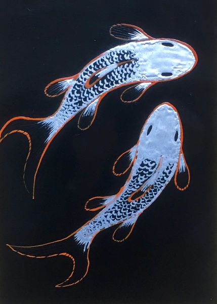 "Two Koi..." - Phil Madley
Painted in Encaustic wax