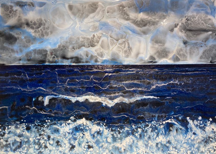 "Crest of a Wave..." - Phil Madley
painted in encaustic wax