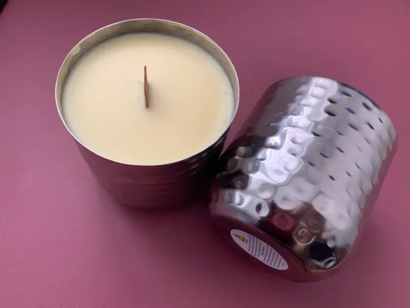 Large Metal Container Candle