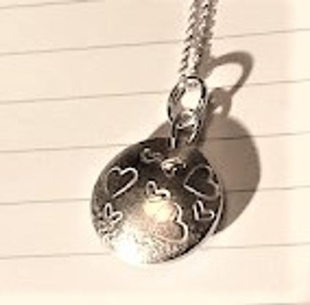 Smarty bead - heart stamped