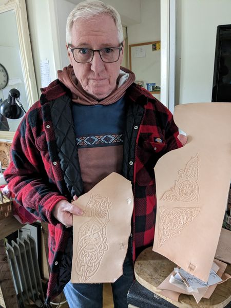 Steve with his tooled leather
