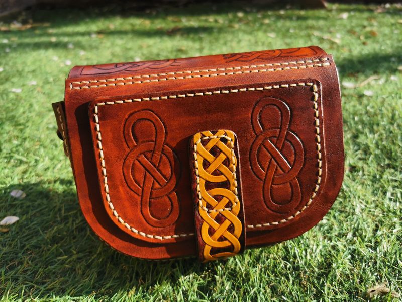 small pouch with celtic design 
