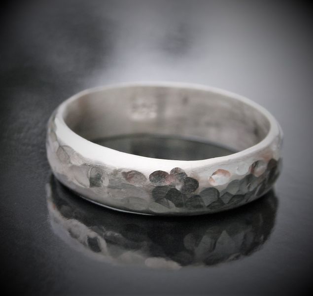 chunky ring hammered