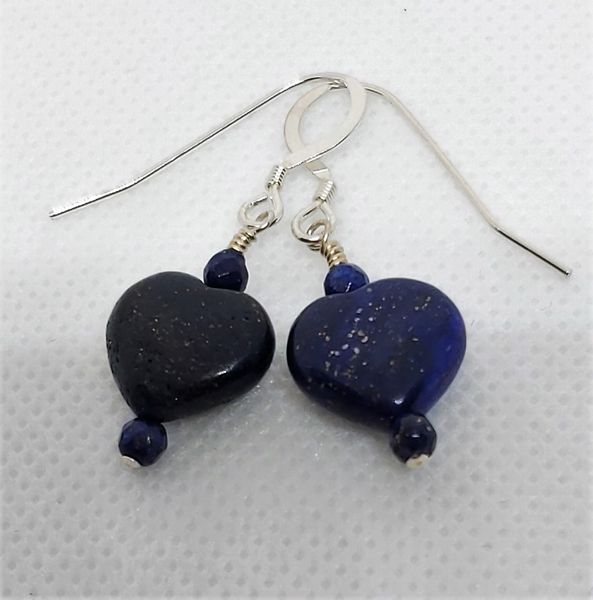 ♥ Lapis Lazuli Genuine Gemstones in a wonderful deep blue tactile heart shape ♥