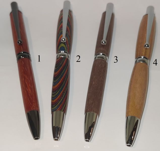 Power Click Ballpoints with various woods