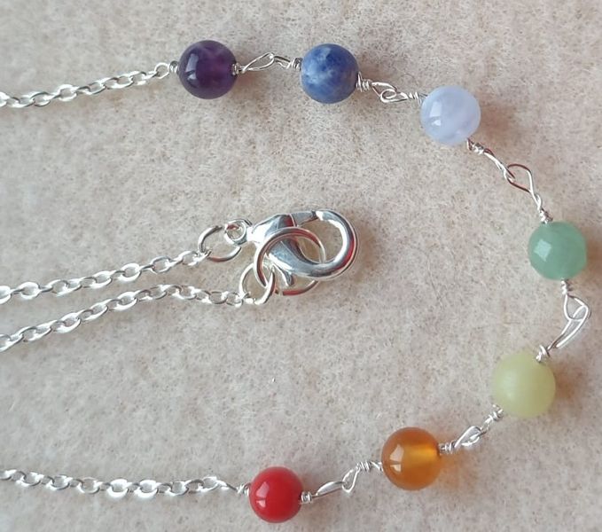♥ Completed Chakra Necklace from Kit ♥