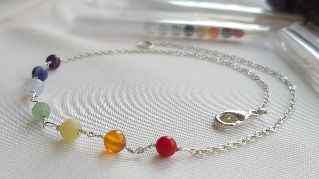 ♥ Chakra Genuine Gemstones included in BCT Kit with all silver and colourful instruction sheets with photos and tutorial ♥