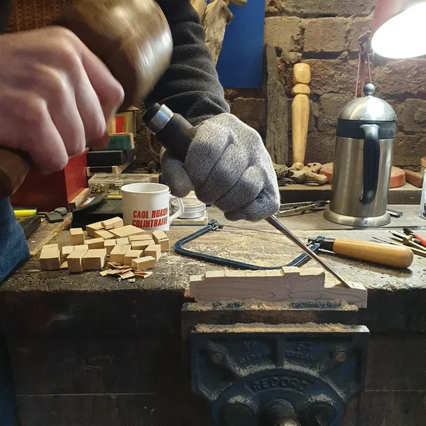 Carving with a chisel
