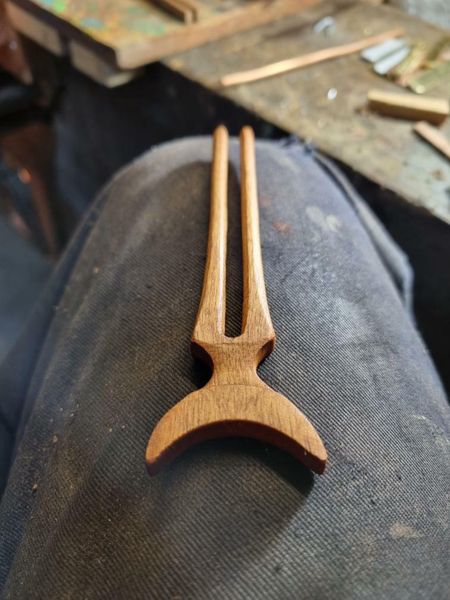 wooden hairpin