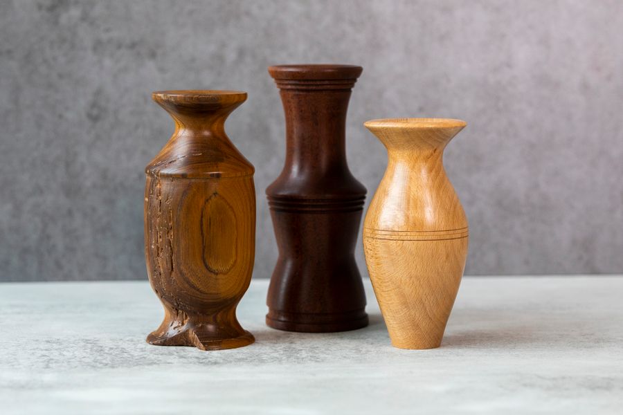 A selection of bud vases