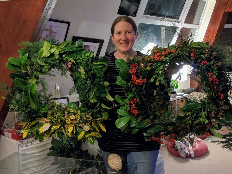 Example of natural wreaths