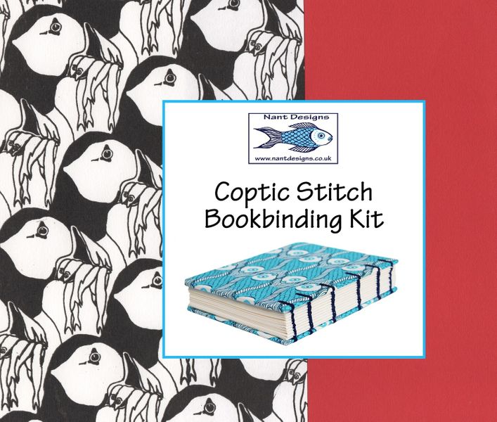 This kit includes this puffin design covering paper