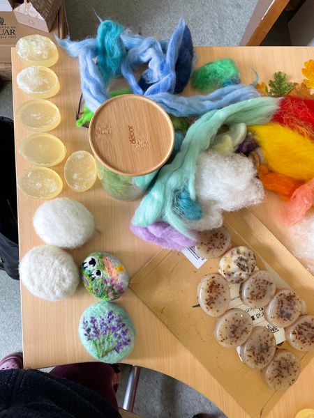 Soaps in the process of being made for The Oast Studio workshop