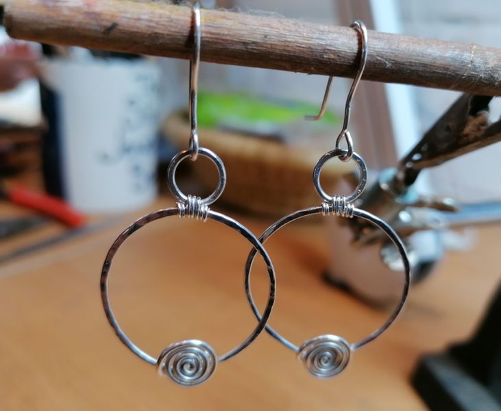 spiral wire earrings
