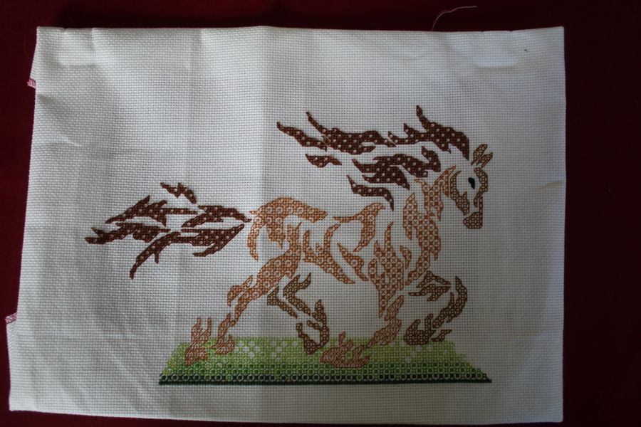 Stitched version of Running Horse from DoodleCraft Design