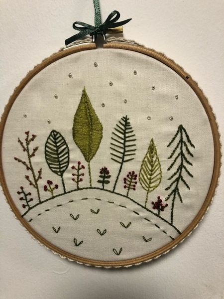 Christine’s design of trees in a hoop - well done Christine