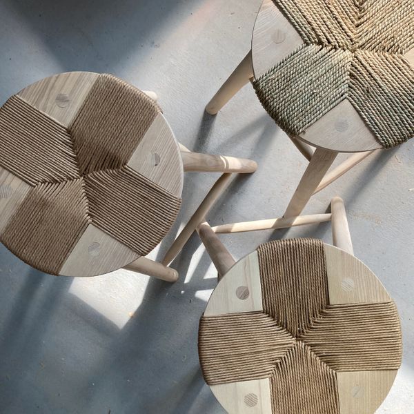 Three round stools from above