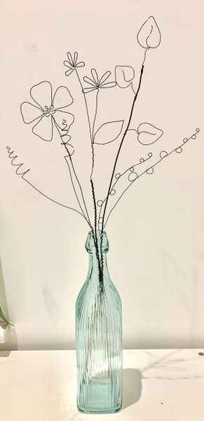 Wire Art Flowers Workshop in The Cortswolds 