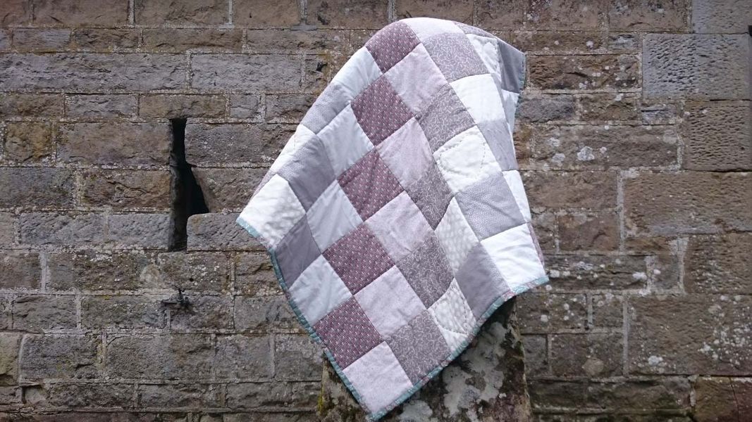 You can make this square quilt on the course - or an oblong one.
