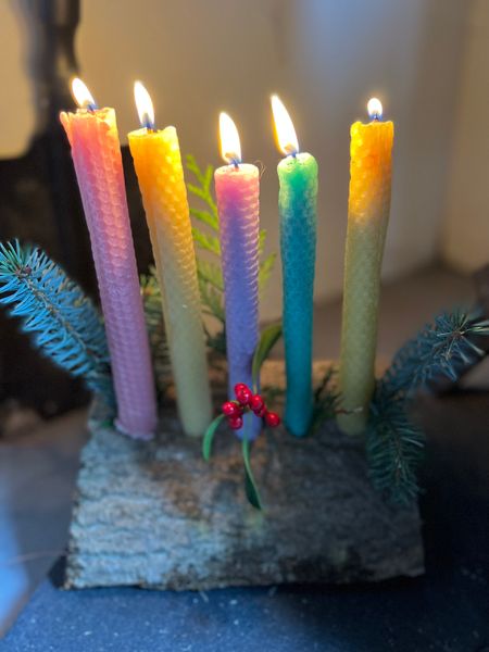 Make candles then a yule log to put them into.