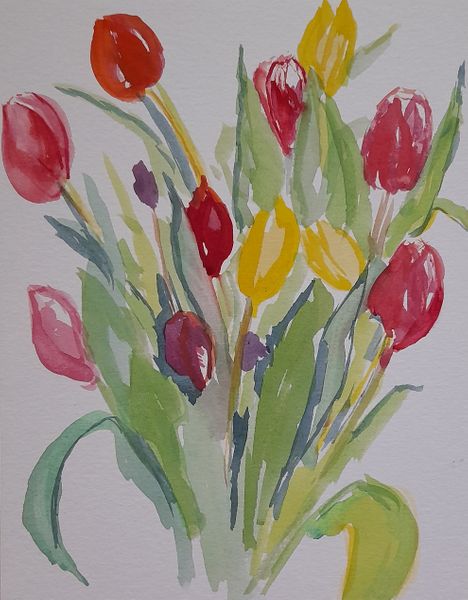 Beginners flower painting