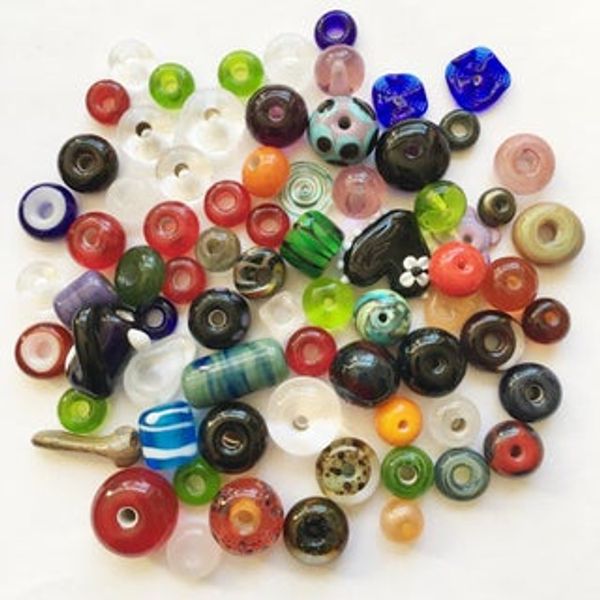 A mix of results from Lampwork Bead Making