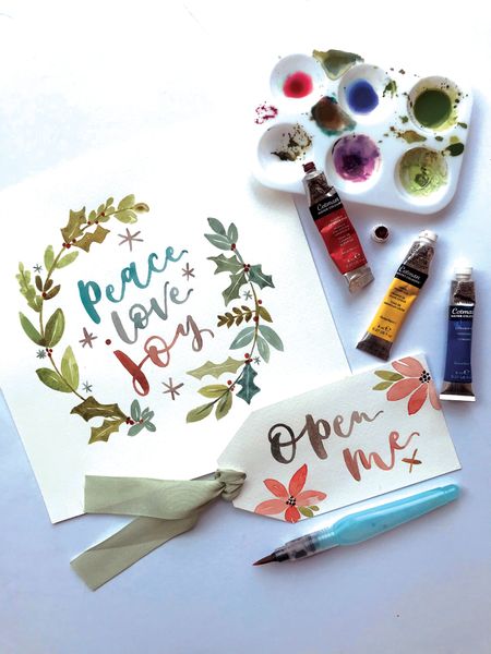 Watercolour Brush lettering Workshop