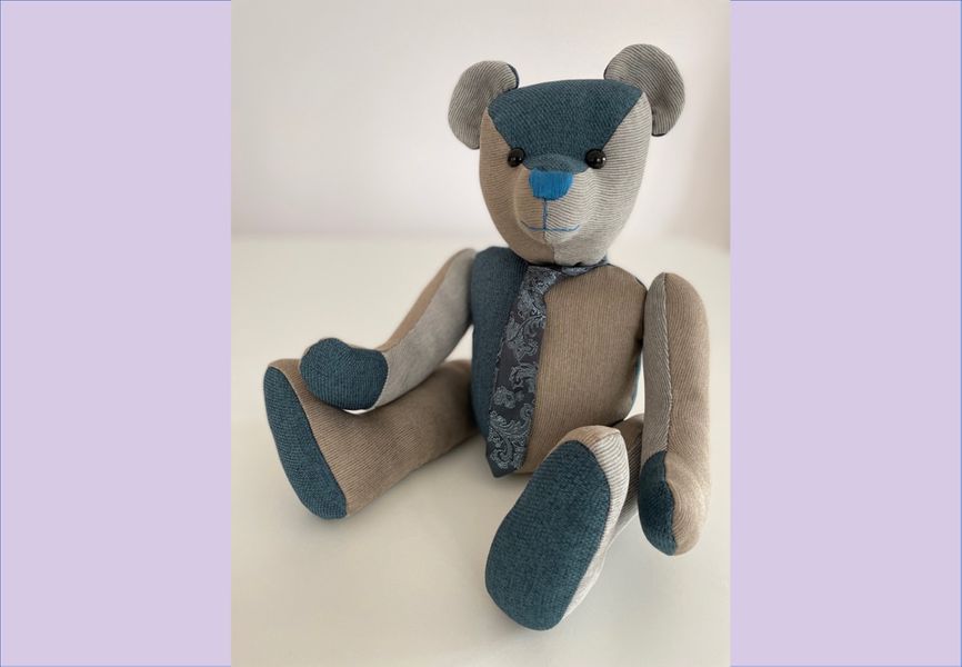 Blue tie bear