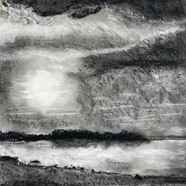 Pippa's landscape charcoal drawing

