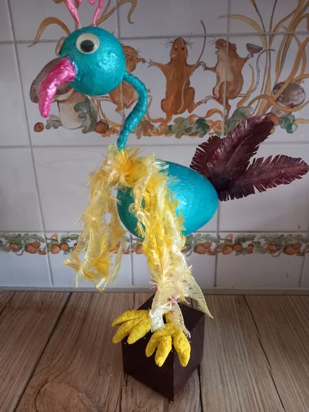 Quirky Bird with boa