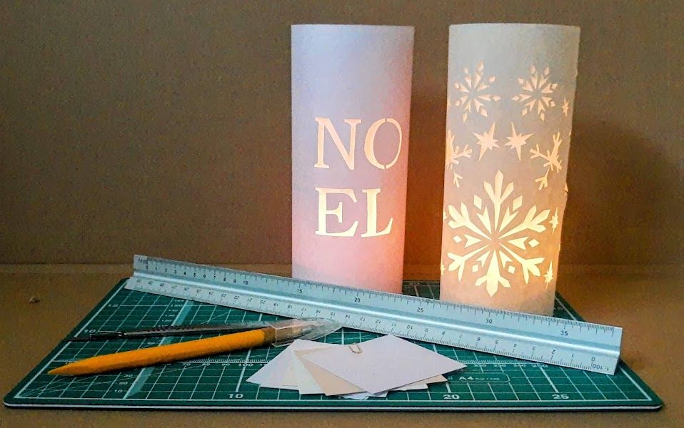 Christmas papercut lanterns