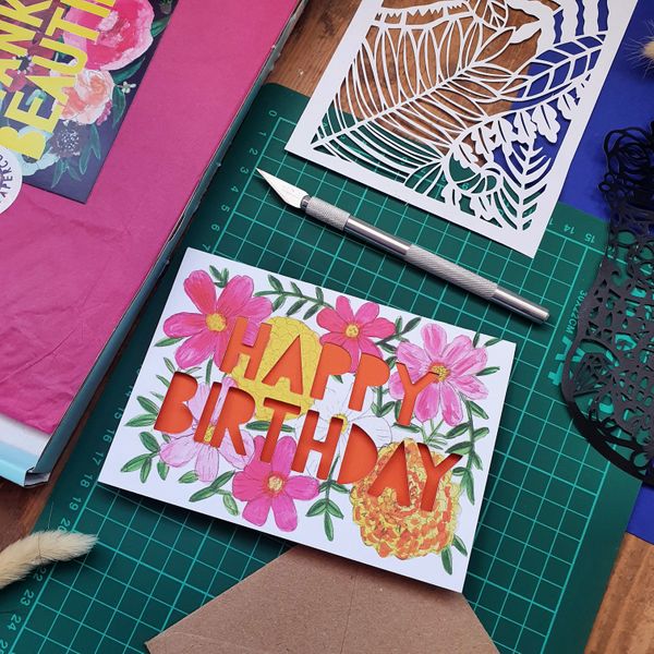 Junes card paper cutting project 