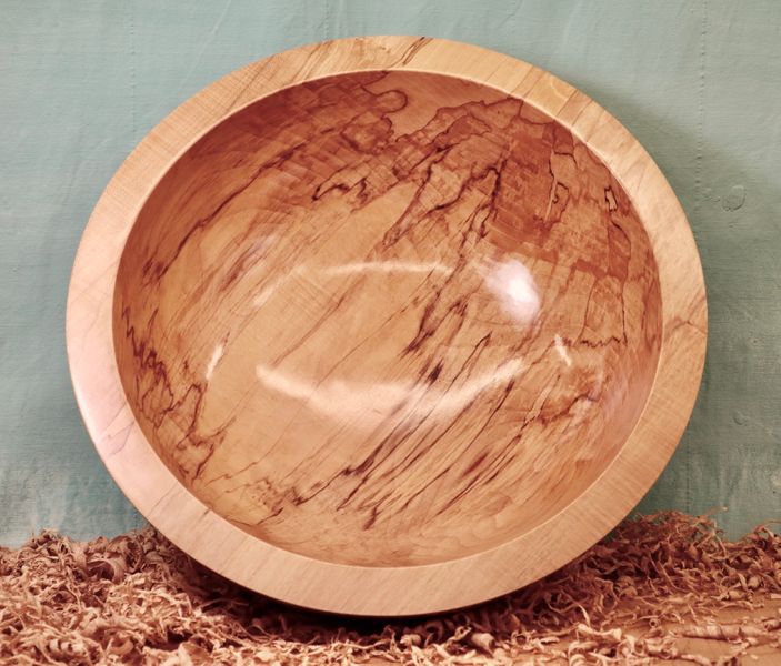 A medium sized bowl from spalted Sycamore.