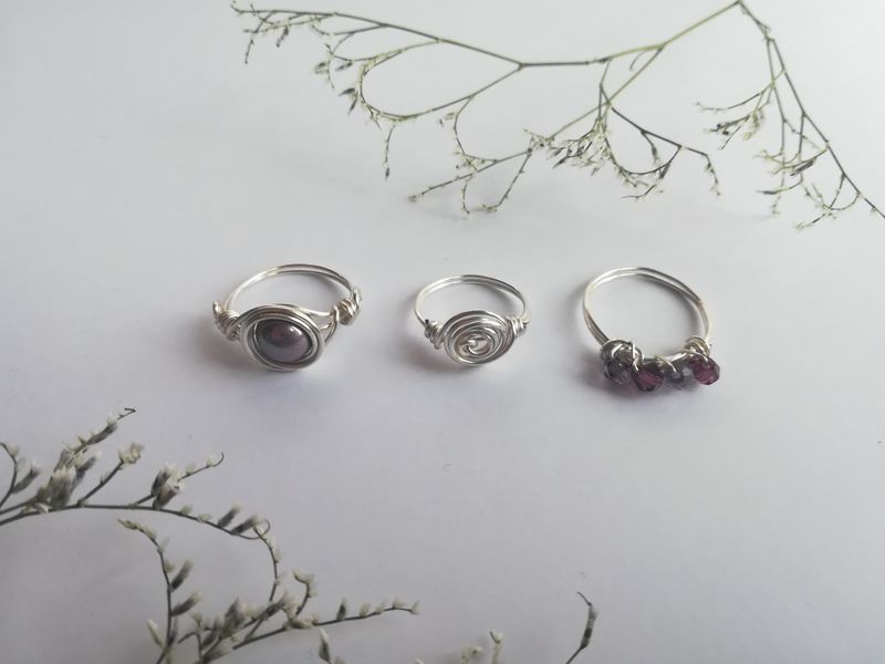 Wire wrapped ring examples