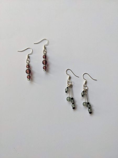 Example of earrings created