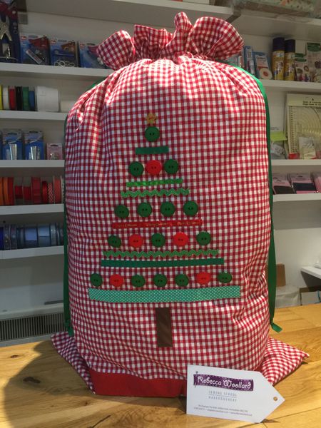 Christmas present bag made by Rebecca