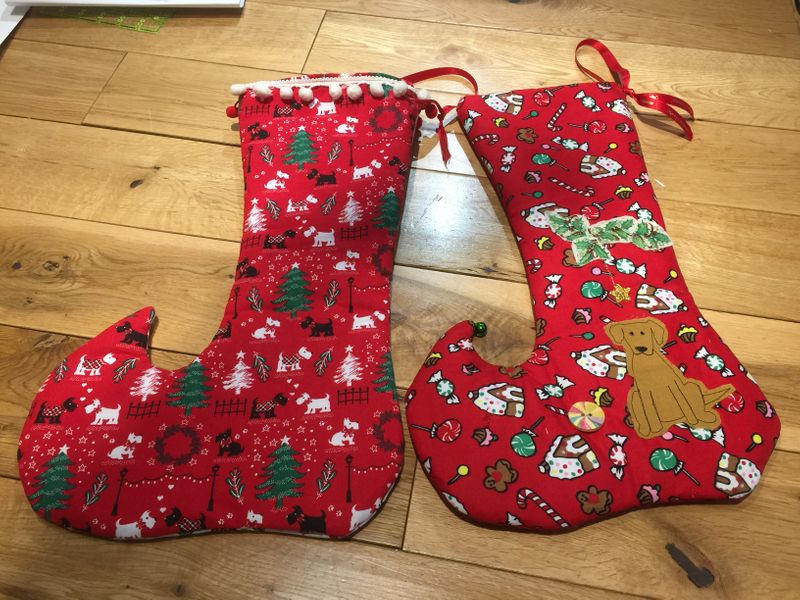 Christmas stockings made by a student
