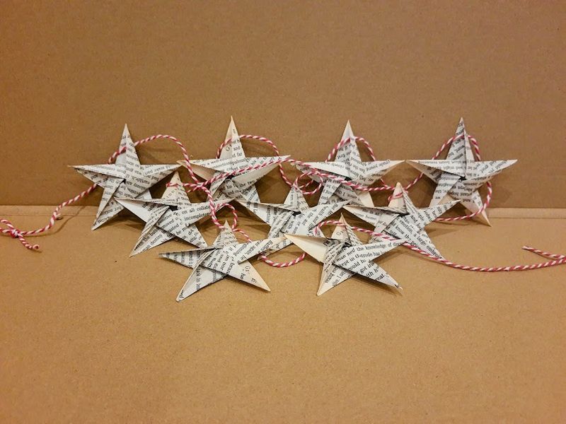 Origami star garland