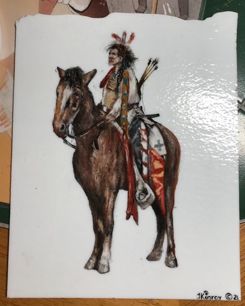Hand painted native Indian Sent to Canada