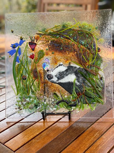 Hand painted badger 