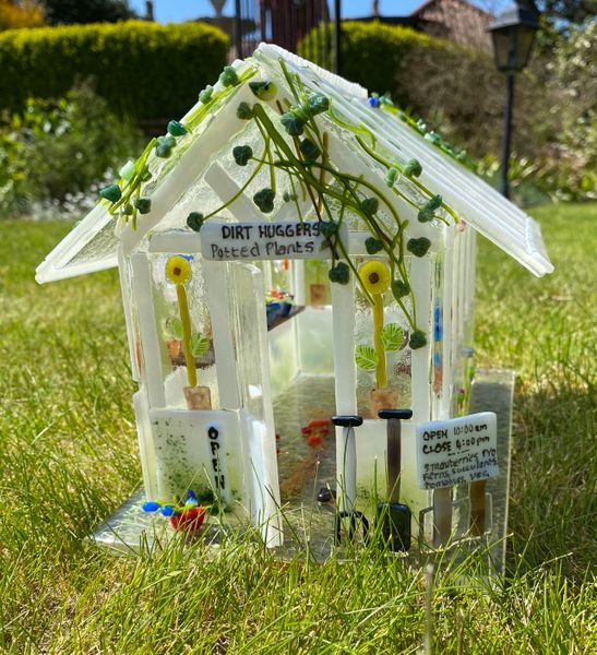 Beautiful greenhouse made by Yorkshire Fused Glass 