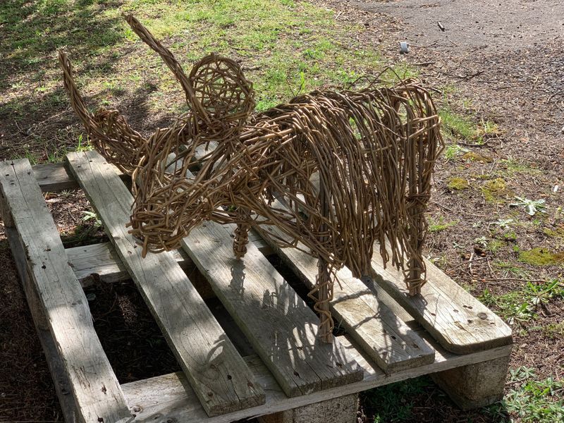 Highland cow sculpture