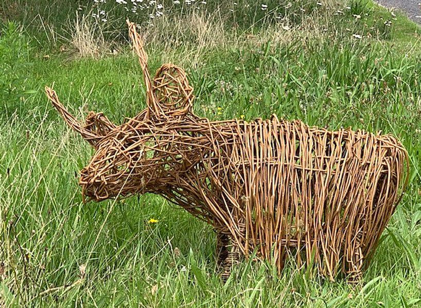 Highland cow sculpture