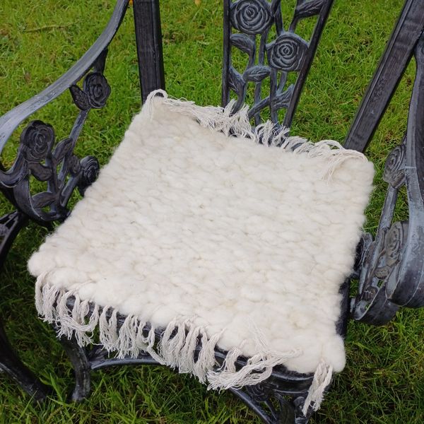 White Fleece Seat Pad