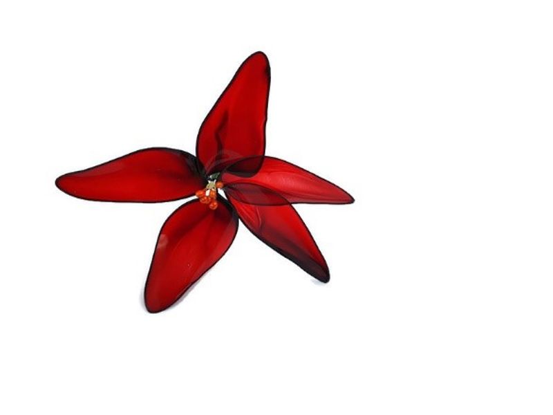Basic 5-petal flower in Ruby Red
